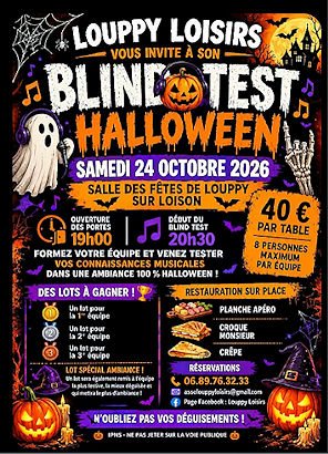 Blind Test d'Halloween le samedi 24 oct. à Louppy-sur-Loison